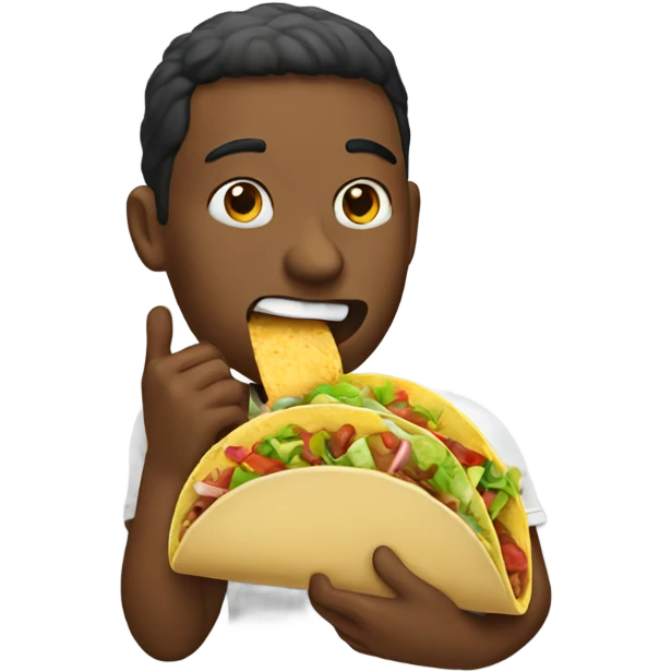 Person eating a taco emoji