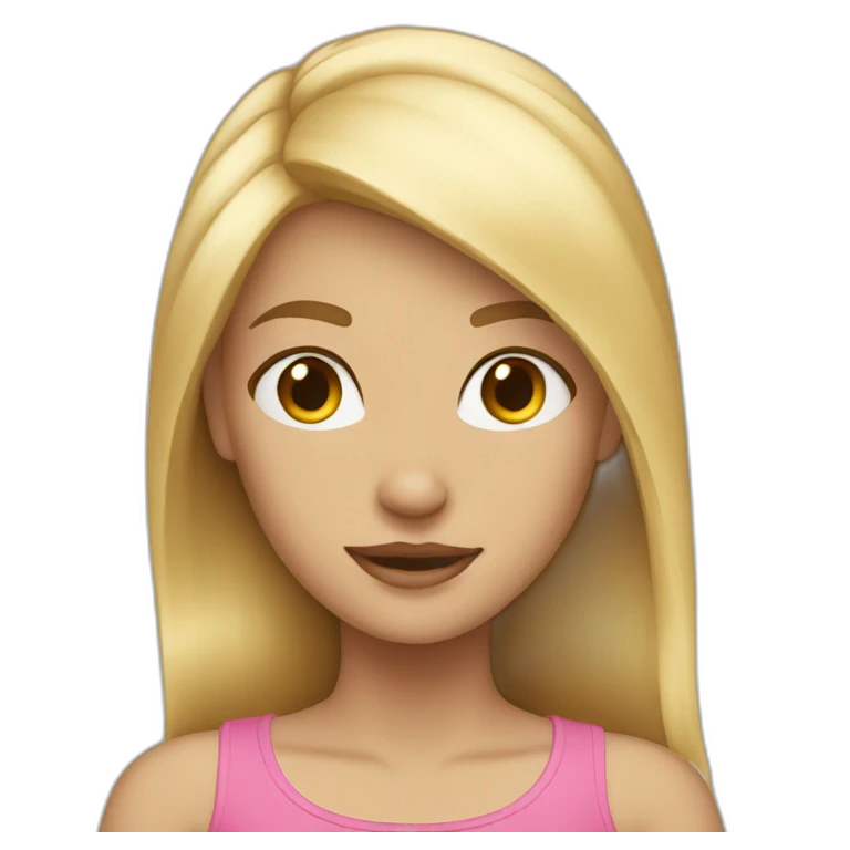 Girls is't blonds hair. emoji