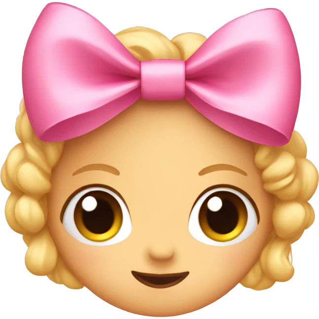 Cute pink bow emoji