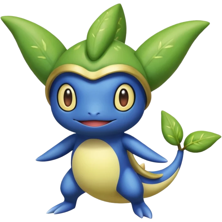 Yellow Brownish Cold Greninja-Chikorita-extraterrestrial emoji