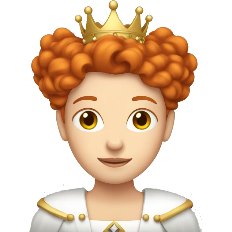 Redhead with crown emoji