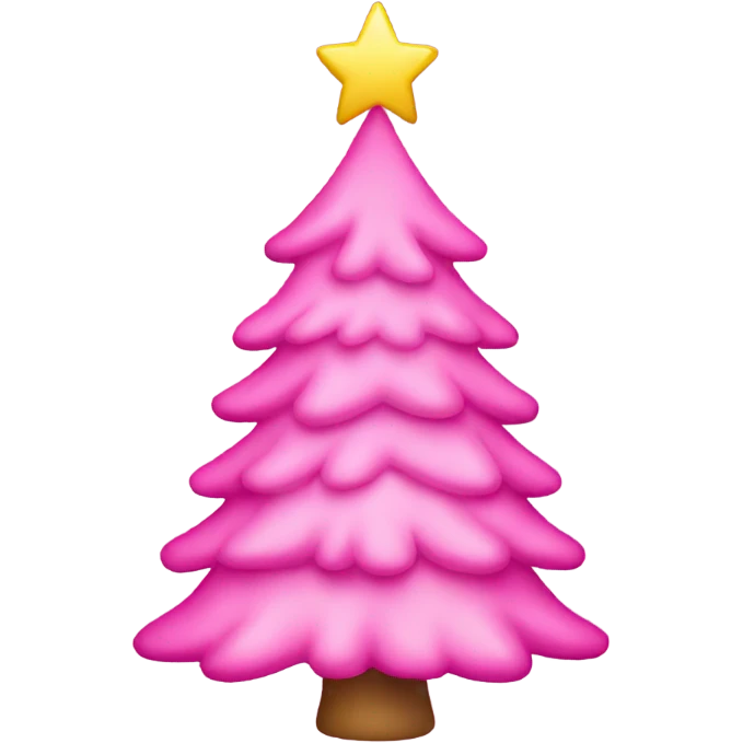 Pink Christmas tree emoji