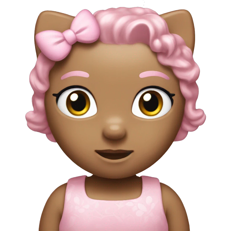 Hello kitty in soft pink  emoji