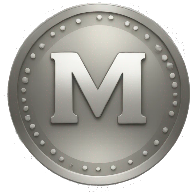coin with letter M emoji