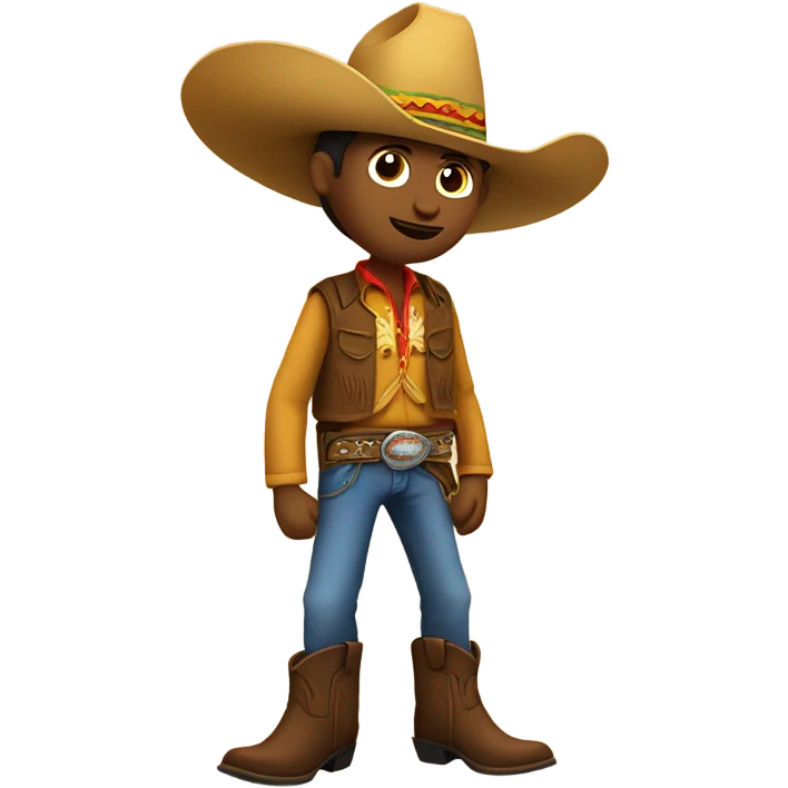 Cowboy riding a taco emoji
