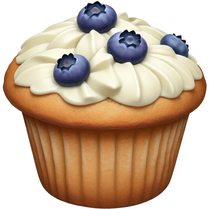 Lavender flower sprig muffin with blueberries emoji