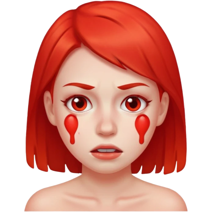 Girl in 🥵 face emoji