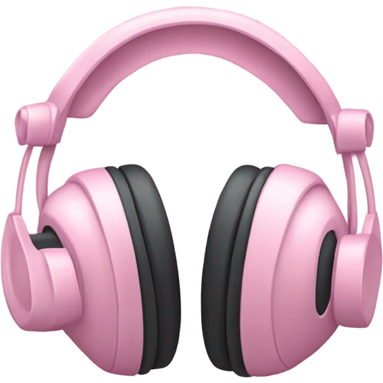 Two light pink bows were tied on either side of the headset emoji