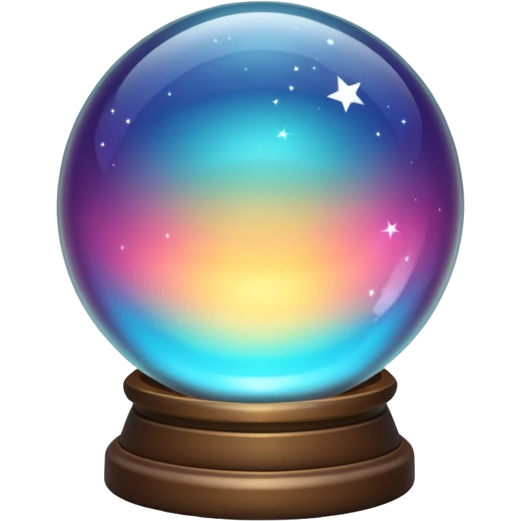 Crystal Ball – Transparent orb glowing with light emoji