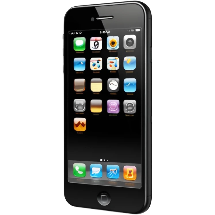 an iphone 16 plain with fron screen black emoji