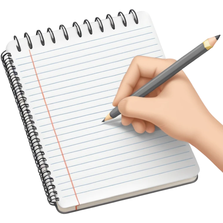 hand drawing a simple line in a notebook emoji