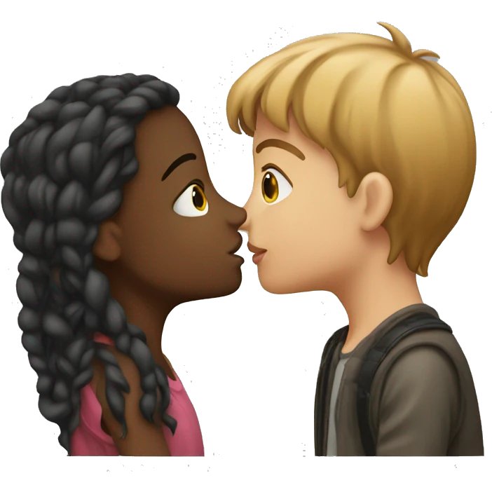 Boy kiss girl emoji