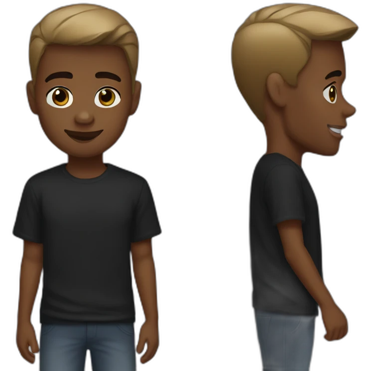 Justin Bieber as a black man emoji