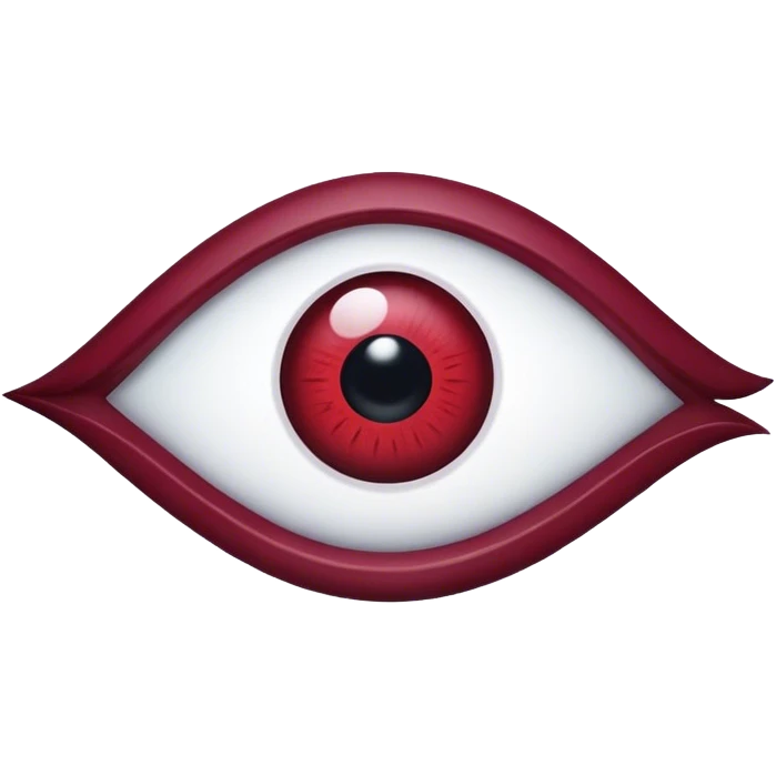 The evil eye Burgundy emoji