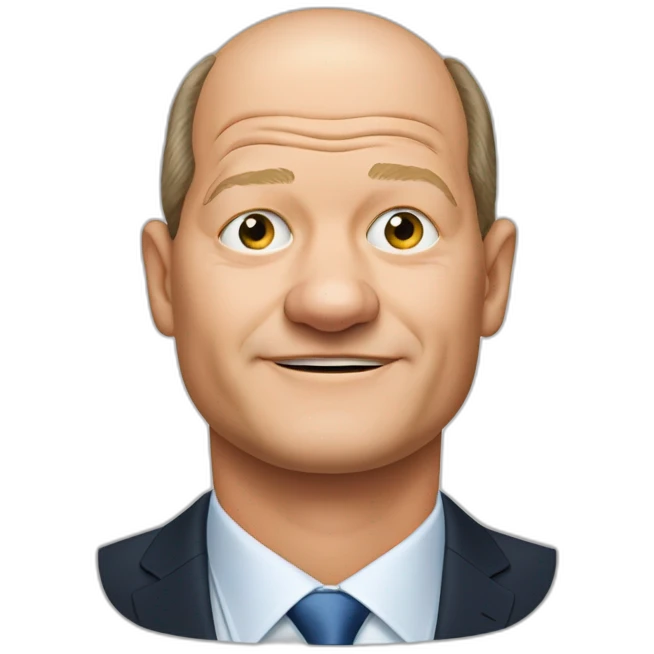 Olaf Scholz mit augenklappe emoji