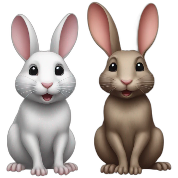 Rat and rabbit mixed emoji