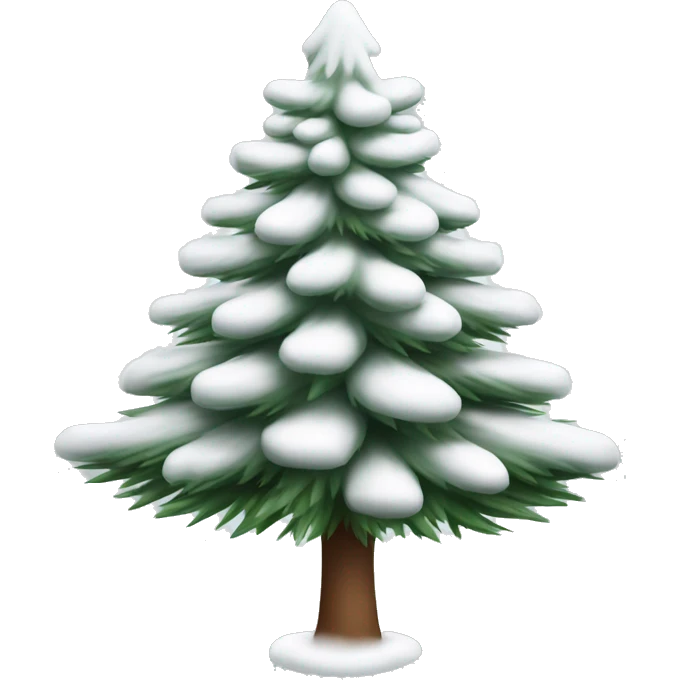  actual white fir christmas tree isolated.  emoji