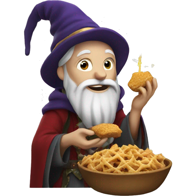 Wizard eating at Christmas  emoji