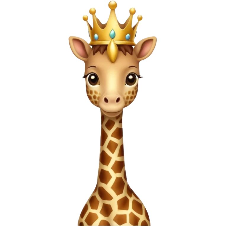 fairy giraffe with crown emoji