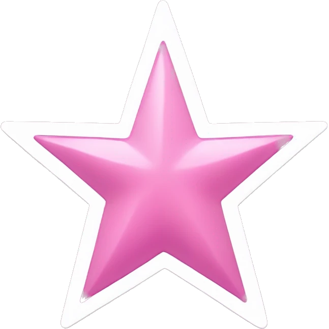 pink star with white on the edge  emoji