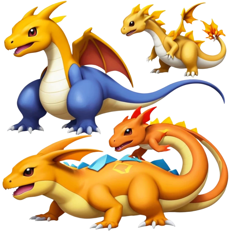 Lugia,xernias,charizard,raichu,ekans,regirock hybrid emoji