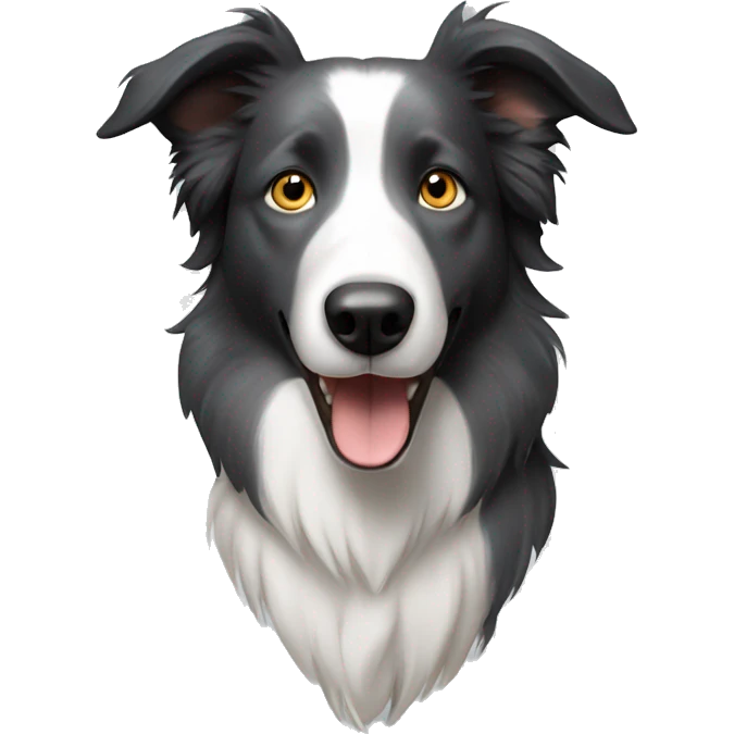 Grey border collie emoji