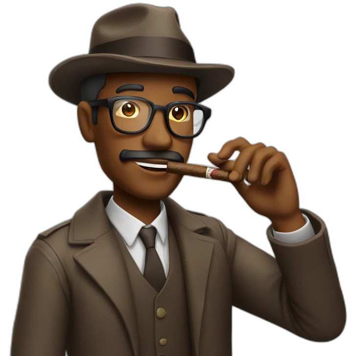 guy with glass and cigar emoji