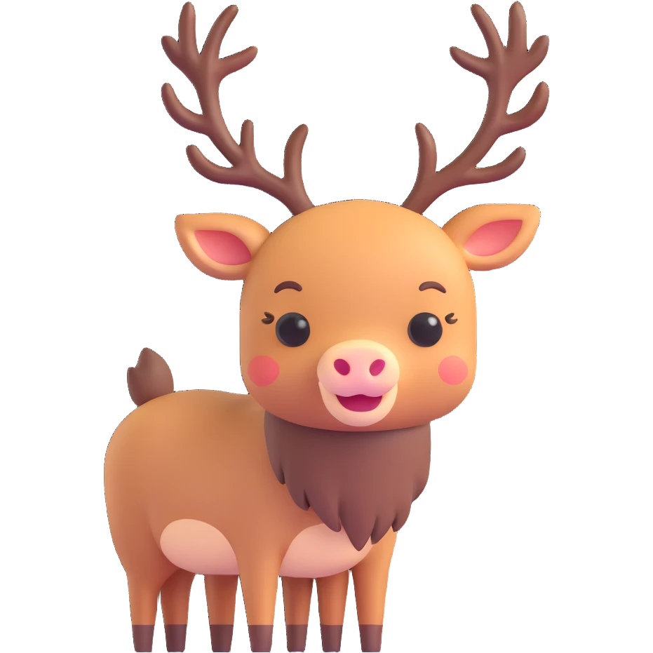 adorable elk emoji