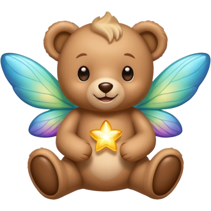 Teddy and fairy together emoji