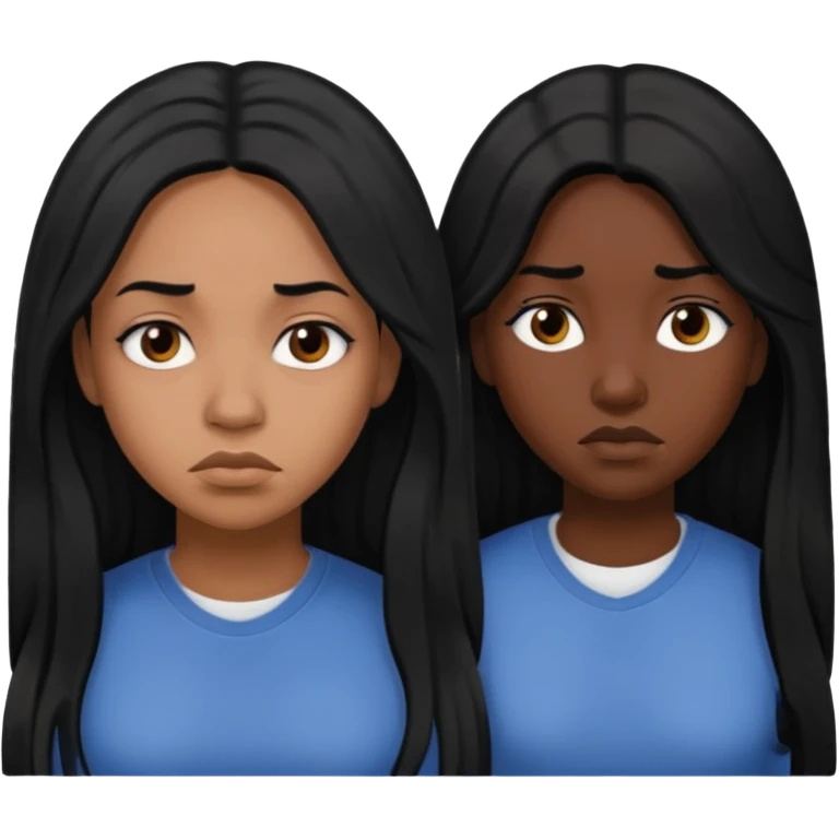 sad black prisoner long haired woman mug shot with bg no cup emoji