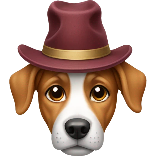 Dog with hat emoji