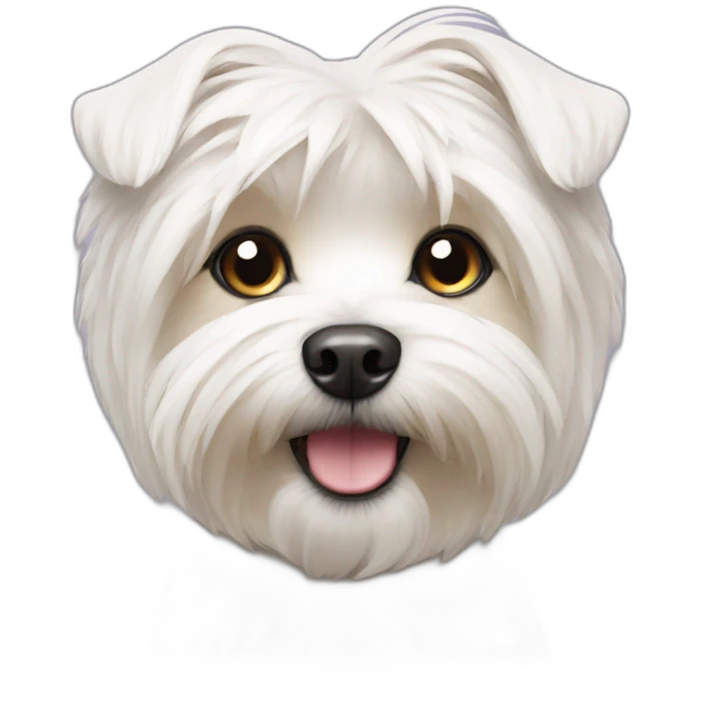 White Morkie emoji