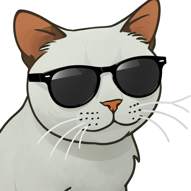 Cat with sunglasses emoji