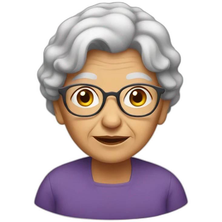 old woman emoji