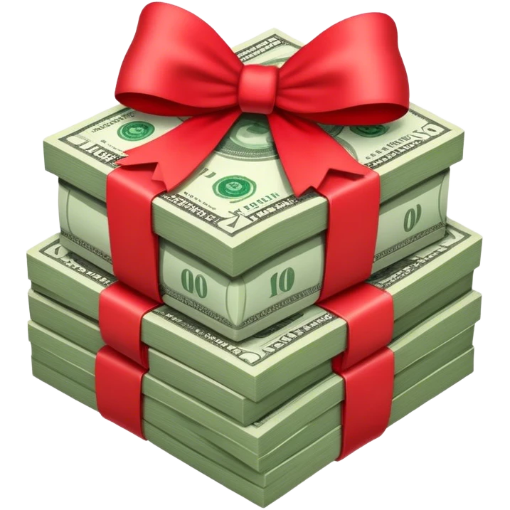 Money with bow emoji