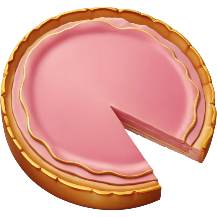 single round slice of Canadian bacon, pink with golden edge emoji