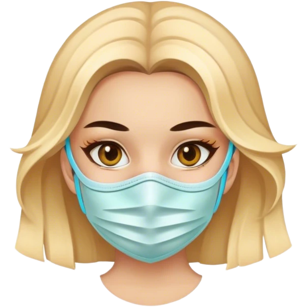 Spa girl with mask emoji