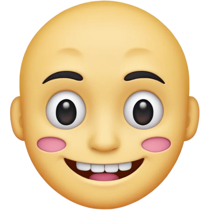 scary cute man emoji, stitched smile, pastel colors emoji