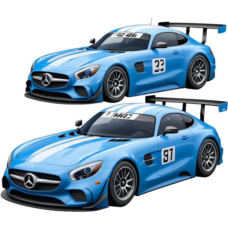 blue mercedes amg gt3 emoji