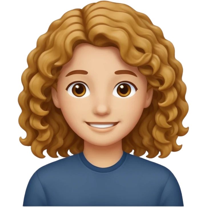 Dalgalı saç li emoji