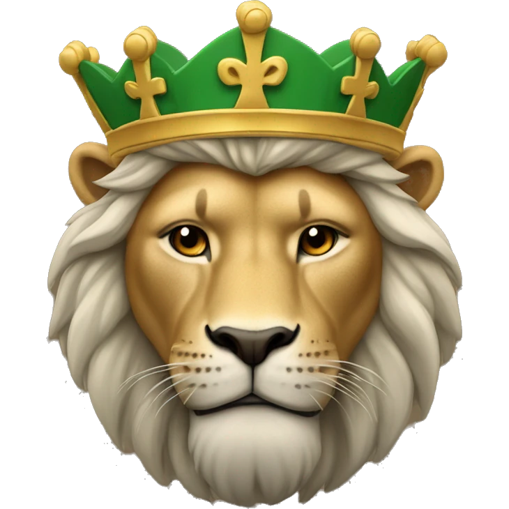 Leão com coroa de rei emoji