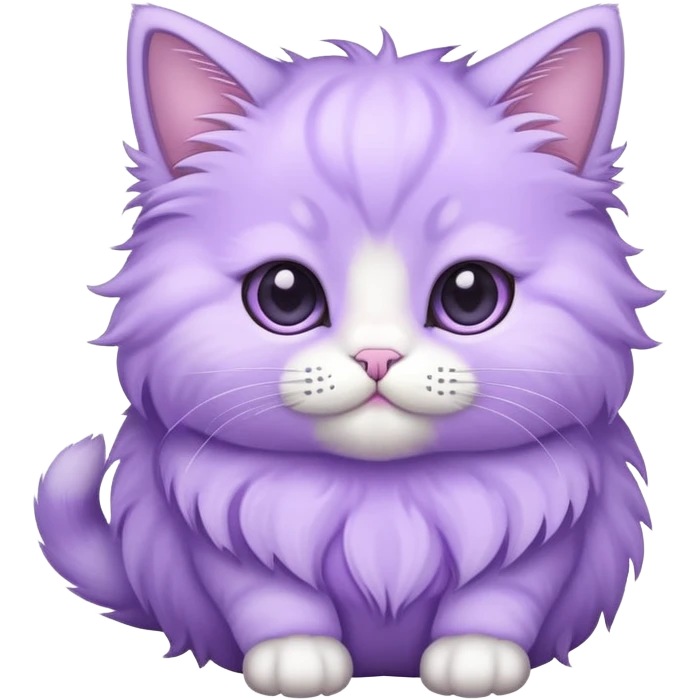 light purple lavender cat kitten emoji