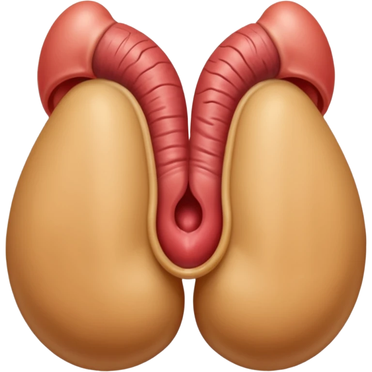 Veiny tan-colored male reproductive organ entering a moist vagina with parted lips emoji