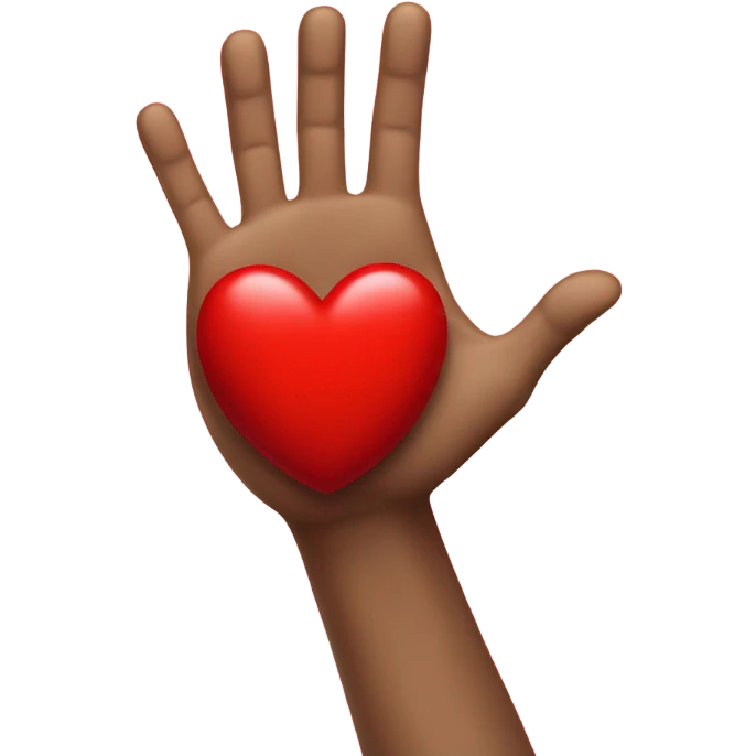 A finger clicking the heart emoji  emoji