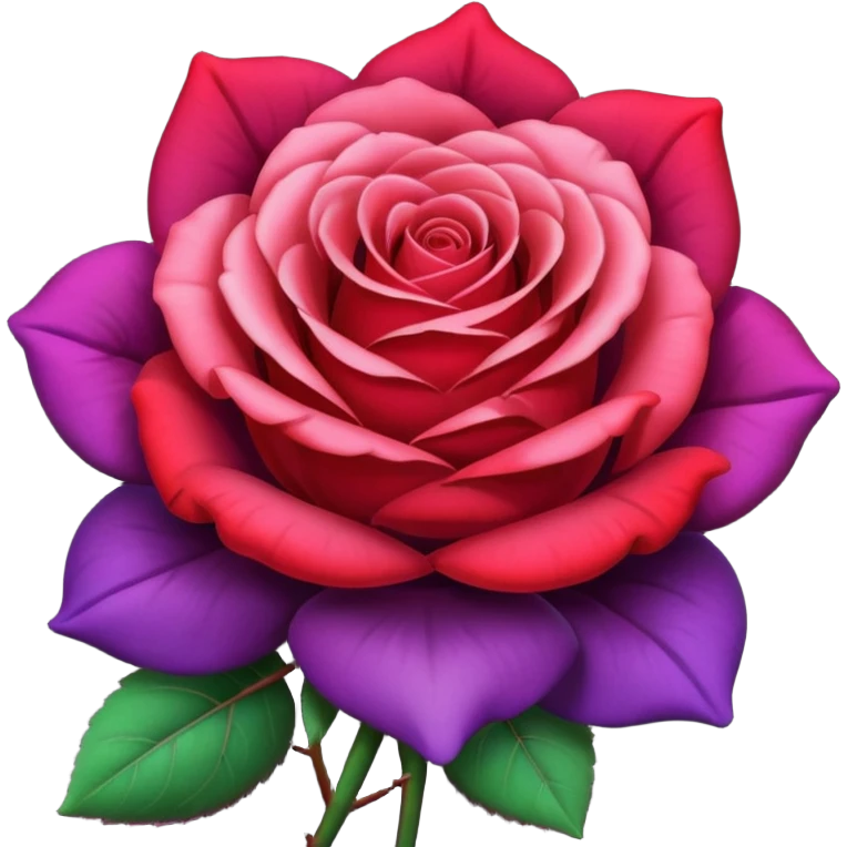 black-purple-red-gradients rose emoji
