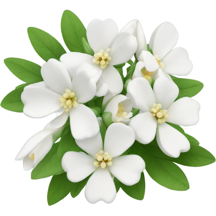 White flowers  emoji