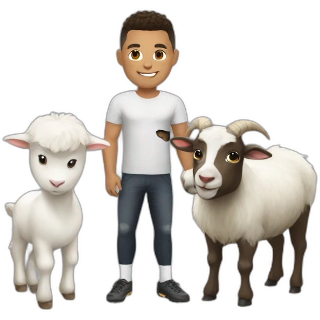 Ronaldo with a goat emoji