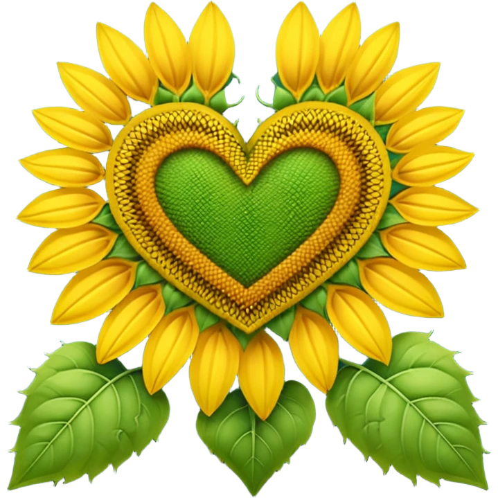 Sun flower heart emoji
