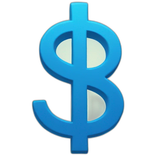blue dollar sign emoji