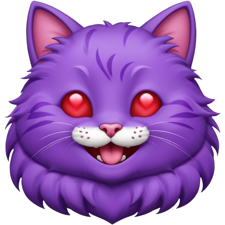 Laughing purple heart cat emoji
